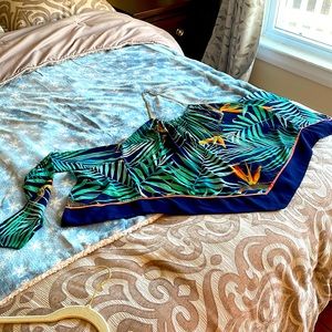 Express Tropical Print Halter Top